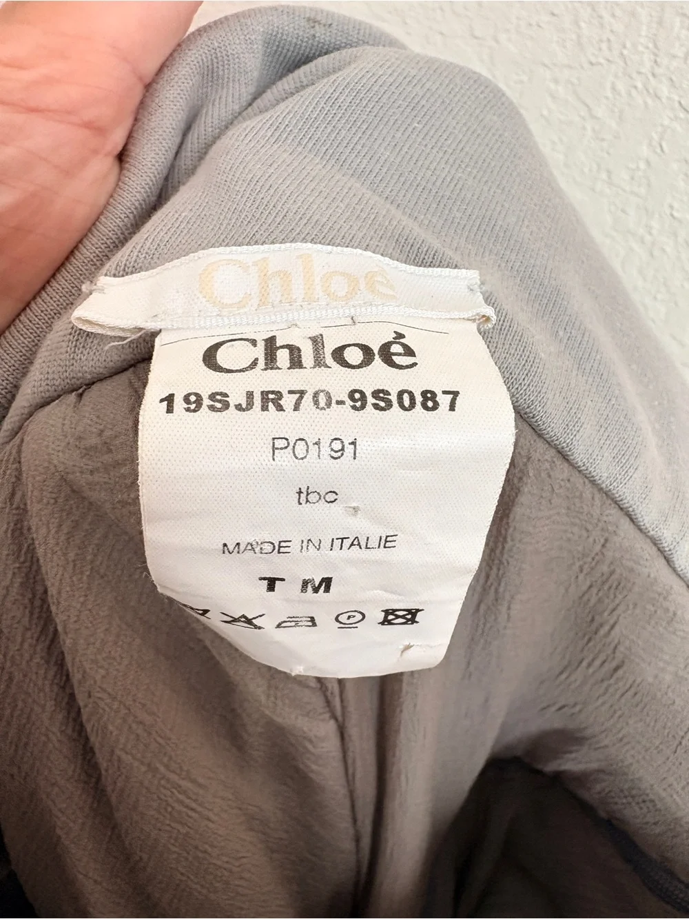 Chloe Grey Cotton One Shoulder Dress